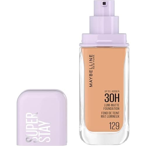 Maybelline New York - Fond de Teint Liquide Longue Tenue - Ultra-Résistant - Fini Mat Lumineux - Enrichi en Acides Aminés - Tous les Types de Peau - Superstay 30H Lumi-Matte - Teinte : 129 - 35ml - Image 2