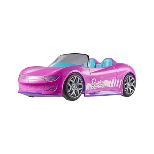 Hot Wheels Barbie RC Convertible, Pink Convertible with Remote Control, Holds 2 Barbie Dolls, JBH05 - Image 6