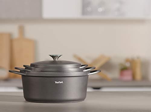 TEFAL Trattoria E21846 Casserole Dish Cast Aluminium with Non-Stick Coating, Good Heat Retention, Stewed Dishes, Suitable for All Standard Hobs, Including - Image 6