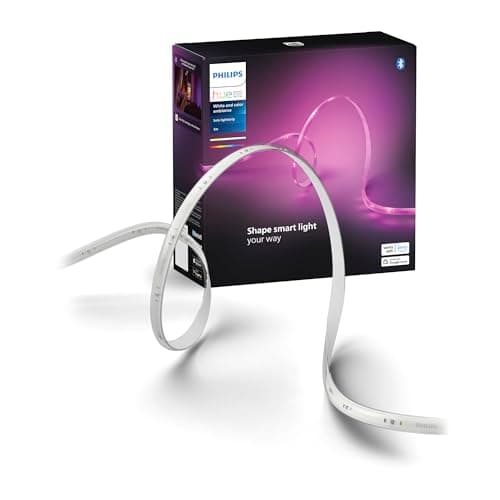 Philips Hue White and Color Ambiance, Kit de base ruban LED Lightstrip 3 mètres Smart LED pour l'intérieur - 1 pack - Contrôle avec Hue App - Fonctionne avec Alexa, Google Assistant et Apple HomeKit - Image 2