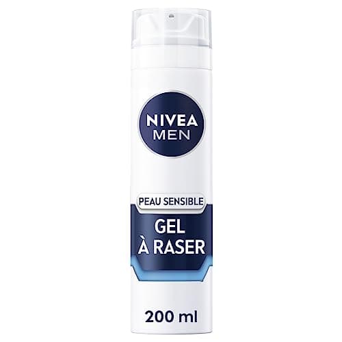 NIVEA MEN Sensitive Skin Shaving Gel (1 x 200 ml), shaving cream enriched with chamomile and witch hazel, 0% alcohol shaving treatment for men with sensitive skin - Image 3