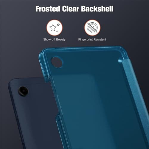 FINTIE Case for Samsung Galaxy Tab A11 8.7 Inch 2025 and Galaxy Tab A9 8.7 Inch 2023, Slim Transparent Frosted Hard and Light Case, Peacock Blue - Image 7
