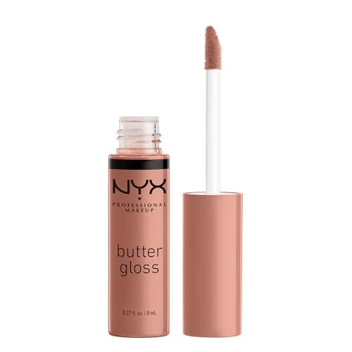 NYX Professional Makeup Plumping Lip Gloss, Plumping Lip Gloss, Non-Sticky, Soft and Creamy Texture, Wear Alone or with Lipstick, Butter Gloss, Shade : Madeleine (14) - Image 3