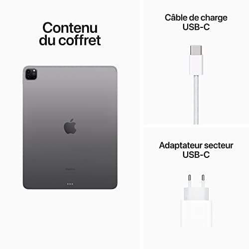 2022 Apple iPad Pro 12,9 pouces (Wi-Fi, 128 Go) - Gris sidéral (6e génération) - Image 8