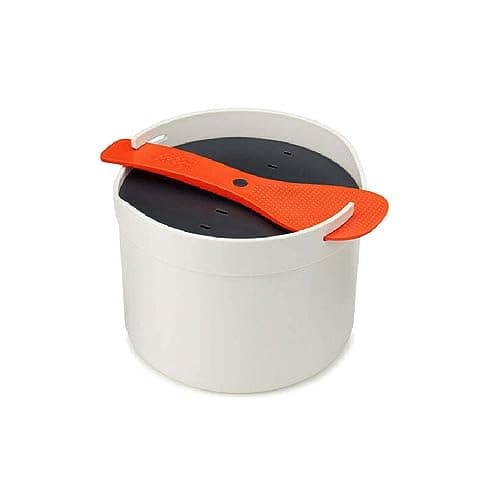 Joseph Joseph - M Cuisine - Microwave Rice Cooker, Multi-purpose, Capacity 2 Litre, with Cooking Instructions, Stone/Orange - Image 2