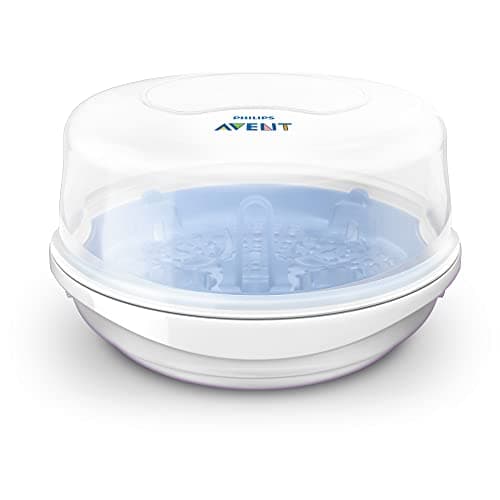 Philips Avent SCF281/02 Steam Microwave Sterilizer, Eliminates 99.9% of Bacteria, Sterilises in 2 Minutes & SCF254/61 60 Disposable Nursing Pads - Day and Night - Image 3