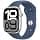 Apple Watch Series 10 [GPS, 46mm] - Silver Alluminum Case with Blue Denim Sports Strap, One Size (Refurbished) - Image 2