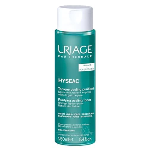 Uriage Hyseac Tonique Peeling Purifiant avec 2,9% d'AHA - Resserre les Pores, Élimine les Points Noirs et Affine le Grain de Peau - Sans Rinçage - Peaux Grasses à Tendance Acnéique - 250ml - Image 2