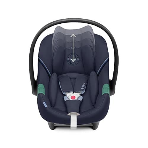 CYBEX Gold Aton S2 i-Size Case from Birth to Approximately 24 Months, Max. 13 kg, Newborn Reducer Cushion Included, SensorSafe Compatible, Ocean Blue - Image 4