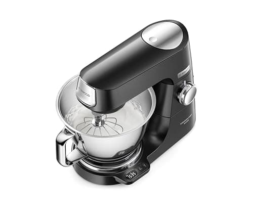 Kenwood KVC85.004.BK Titanium Chef Baker Robot pâtissier, 4 accessoires pour pétrir, fouetter et mélanger, bols de 5L et 3,5L, couvercle anti-éclaboussures - Image 3