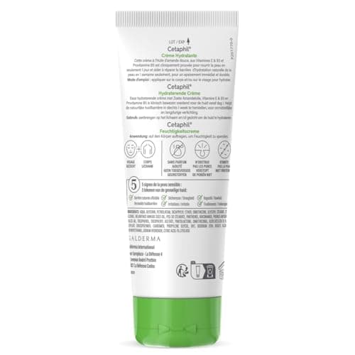 Cetaphil crème hydratante corps, 100g, Visage et corps, peaux sensibles sèches à très sèches, Crème corps hydratante, Niacinamide, Panthénol et de la glycérine, sans parfum - Image 3