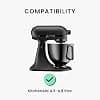 kwmobile Case Compatible with KitchenAid 4.3-4.8 Liter - Protective Cover with 3 Pockets for Kitchen Food Processor in TPU - Transparent-Black - Image 3
