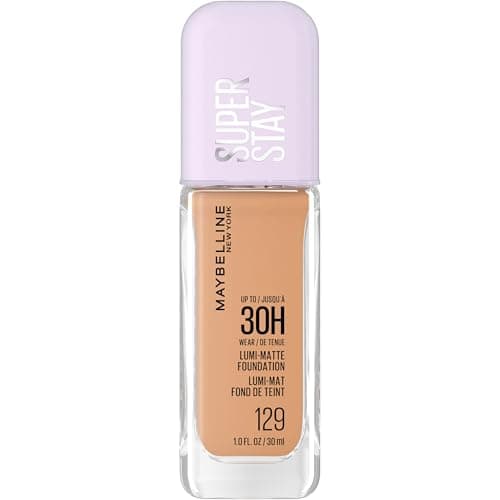 Maybelline New York - Fond de Teint Liquide Longue Tenue - Ultra-Résistant - Fini Mat Lumineux - Enrichi en Acides Aminés - Tous les Types de Peau - Superstay 30H Lumi-Matte - Teinte : 129 - 35ml - Image 3