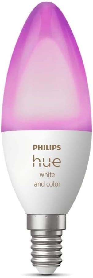 Philips Hue White & Color Ambiance Smart LED Candle Bulb E14 Bluetooth Compatible with Alexa, Google Assistant and Apple Homekit - Image 4