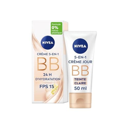 NIVEA - BB Crème 5 En 1 Teinte Claire - Crème Visage FPS 15 - Hydratation 24H - Réduit Imperfections & Signes De Fatigue - Huile De Jojoba Bio & Pigments Minéraux - Vegan - Tous Types De Peaux - 50 ml - Image 2