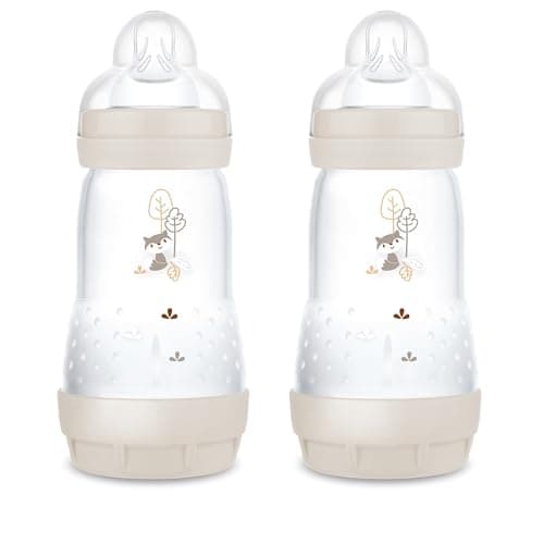 MAM Easy Start Anti-Colic Baby Bottles, Newborn Bottles, 94% Acceptance, 80% Less Colic, Size 1 Teat, 260 ml, Solid Colour, 2 Pack - Image 3