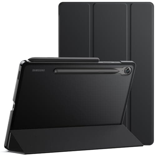 JETech Case for Samsung Galaxy Tab S10 Lite / S10 FE / S9 FE 10.9 Inch, Slim Folio Protective Case Cover with Stand Translucent Trifold Back, Support Charging of S Pen (Black) - Image 2