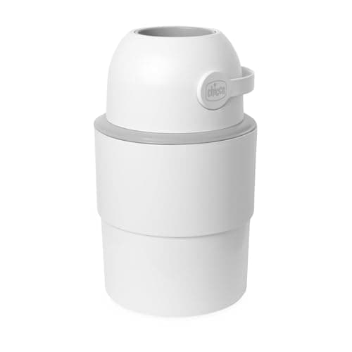 Chicco Telescopic Nappy Bin, Compact Odour Proof, Nappy Disposal, Foldable and Space-Saving Bin, No Need for Refills, Uses Normal Bin Liners, White - Image 3