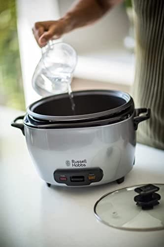Russell Hobbs Maxicook Rice Cooker [Family] (5L, 14 servings, 700W, Spatula & Pod Incl., Auto Hot Stop & Keep, Also Ideal for Vegetables/Fish etc., Non-Stick Bowl) 23570-56 - Image 5
