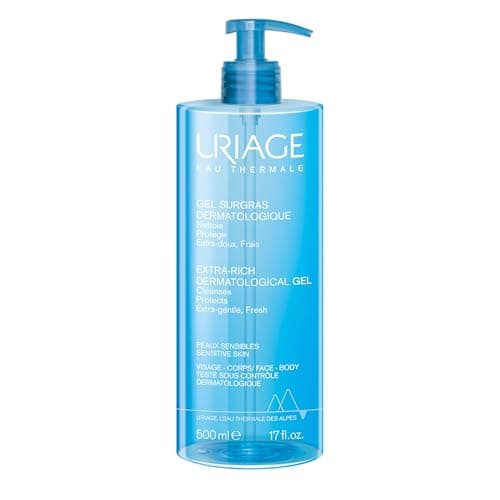 Uriage Gel Surgras Nettoyant Extra-Riche - Peaux Sensibles - Préserve le Film Hydrolipidique de la Peau - Nettoie sans Assécher - Gel Moussant - Visage & Corps - Sans Savon - pH Physiologique - 500ml - Image 2