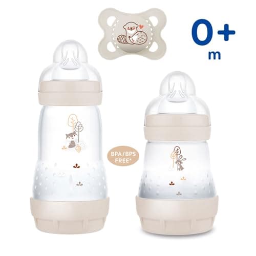 MAM 2 x Anti-Colic Baby Bottles 160 ml with Size 1 Teat from Birth - Image 3