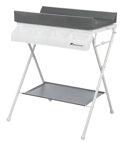 Bébé Confort Bellis 2-in-1 Bath and Changing Table for Babies 0-12 Months (Max. 11 kg), Compact Folding, Easy Storage, Multiple Storage Compartments, Mineral Grey - Image 2