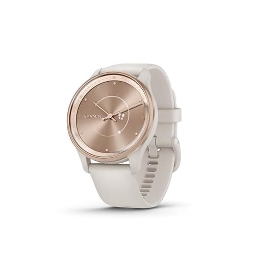 Garmin vívomove Trend – Hybrid Smartwatch – Peach Gold with Ivory Strap - Image 3