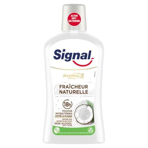 SIGNAL - Bain de Bouche Intégral 8 Fraicheur Naturelle - Infusé aux extraits de coco - Enrichi en Zince Minéral pour une éfficacité antibactérienne pendant 18h - Sans Alcool - 500ml - Image 3