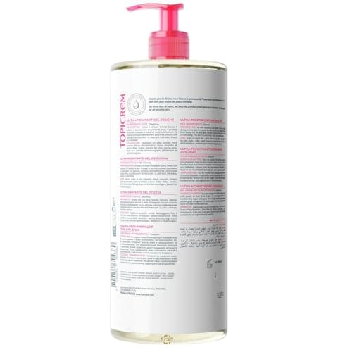 Topicrem - Ultra Moisturizing Shower Gel - Gently cleanses, protects and moisturizes the skin - Soap Free, Smooth Texture, Delicate Odour, Sensitive and Dry Skin, Made in France - 1000ml - Image 3