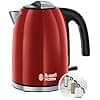 Russell Hobbs Electric Kettle [Energy Saving] Colours Plus Red (1.7L, 2400W, Fast Ebulition, Perfect Flow, Visible Water Level, Washable Anti-Limescale Filter) 20412-70 - Image 3