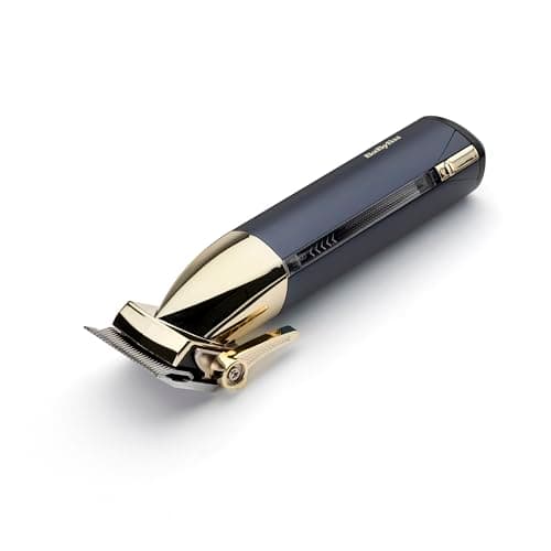 BaByliss Super-X Tondeuse à cheveux en métal, sans fil, lames en acier japonais conçues avec précision, kit de toilettage pour cheveux, cadeaux pour hommes (doré/bleu) - Image 8