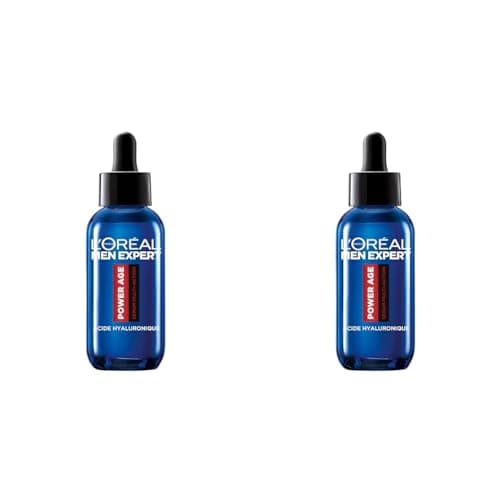 L'Oréal Men Expert - Sérum Visage Multi-Action Hydratant & Anti-Âge pour Homme - À l'Acide Hyaluronique - Pour Tous Types de Peaux - Power Age - 30 ml (Lot de 2) - Image 3