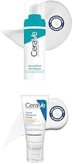 Lot de CeraVe - Sérum Retinol Anti-Marques 30 ml + Crème Hydratante Visage SPF 30 ml - Réduit l'Apparence des Marques Post-Acné + Crème de Jour avec Protection UVB + UVA - Peau à tendance Acnéique
