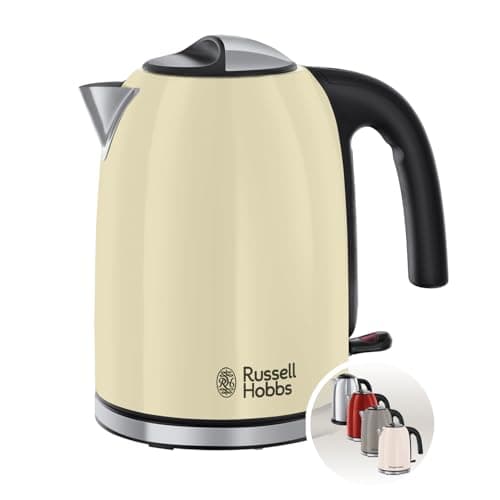 Russell Hobbs Colours Plus Cream Electric Kettle (1.7L, 2400W, Fast Boiling, Perfect Flow, Visible Water Level, Washable Anti-Limescale Filter) 20415-70 - Image 2