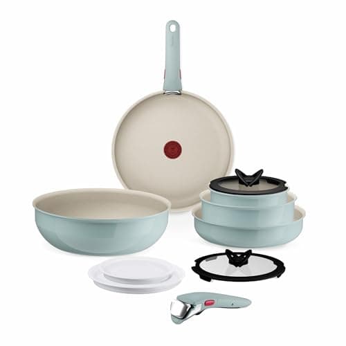 Tefal Ingenio Serenity, 11-Piece Cookware Set, Non-Stick Coating, Secure Removable Handles, Stackable Design, Induction, L828SB04 - Image 3
