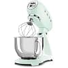 Smeg, SMF03PGEU Pastry Processor, 10 Speed Levels, Soft Start Function, Bowl 4.8 L, Safety Motor Lock, 3 Beaters, Hook and Lid Included, 800 W, Water Green - Image 3