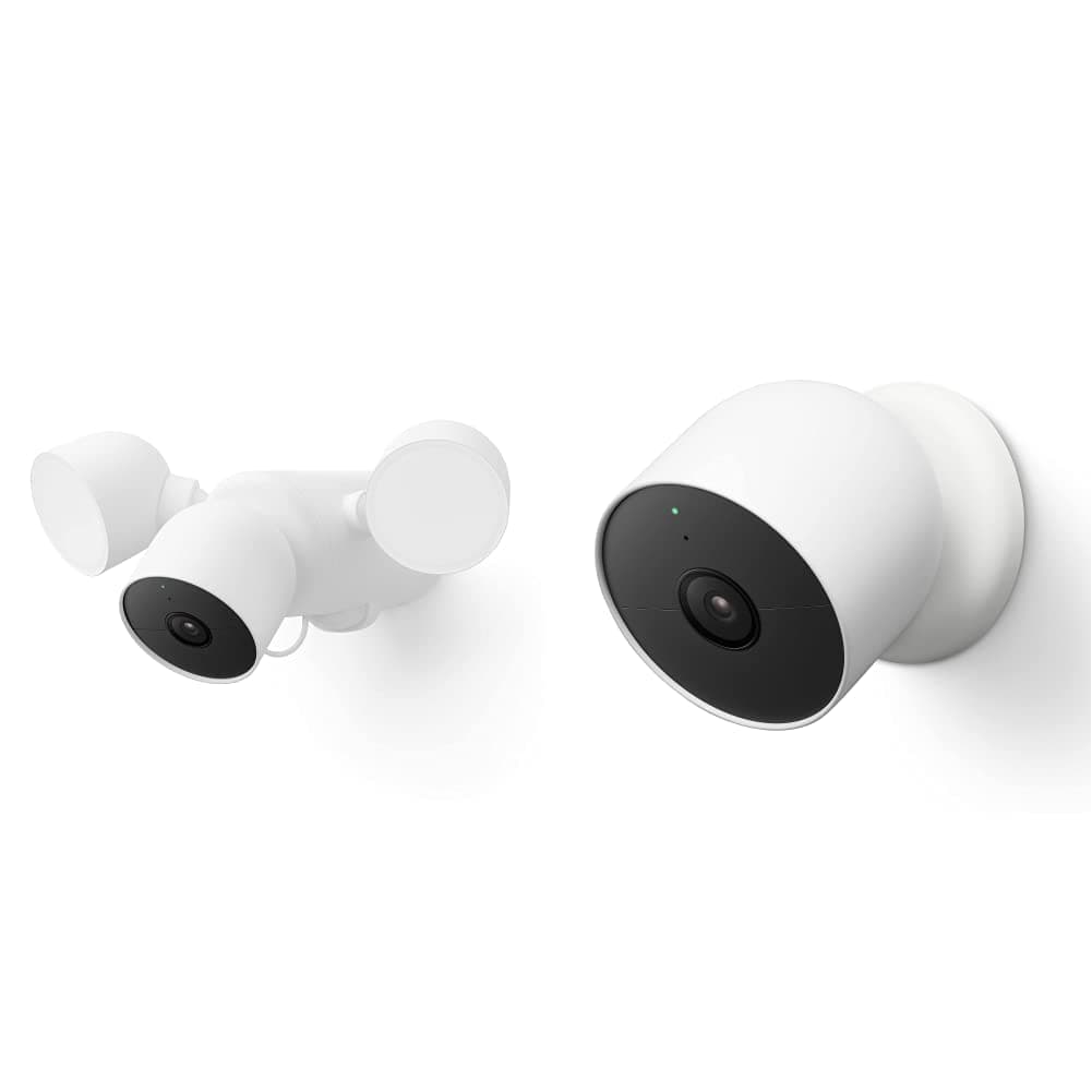 Google Nest Cam with Projector (Outdoor - Wired) - Connected Security Camera - Security Camera with Projector & Nest Cam | Battery - Indoor Outdoor Smart Security Camera