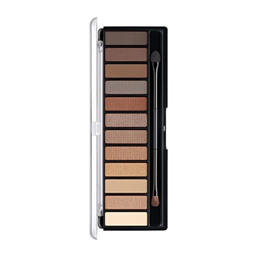 Rimmel - Ombre à Paupières Palette Magnif'Eyes 12 Pan - Fini Mat, Satiné et Brillant - Longue Tenue - 001 Nude Edition - 14,16gr - Image 4