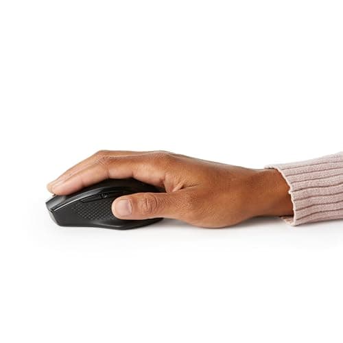 Amazon Basics Ergonomic Wireless Mouse - Adjustable DPI - Black - Image 4