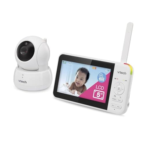 VTech VM924 5" Baby Camera Baby Monitor 720P HD, 360 Degree View Angles, Remote Pan-Tilt-Zoom, Night Vision, Intercom Function, Temperature Sensor - Image 4