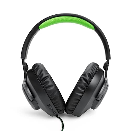 JBL Quantum 100X Wired Gaming Headset with Detachable Boom Microphone - Designed for Xbox - Compatible with Other Consoles - Black and Green - Image 3