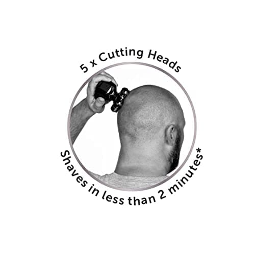 Remington Electric Shaver [Special Shaved/Bald Head] RX5 Ultimate (Ultra Fast & Easy, 5 Flexible Rotating Heads, Accurate Result, Cordless Use 50 Mins, Wet&Dry) XR1501 Trimmer - Image 5