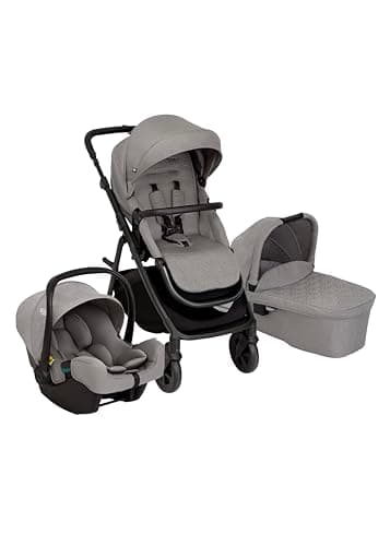 Graco Near2Me Dlx Trio, Pushchair, Baby Car Seat and Carrycot, Suitable from Age of Birth Up to Approximately 4 Years (Max 22 kg), Height Adjustable Slide2Me Seat, Grey, Ash - Image 2