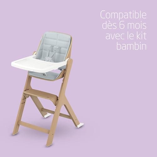 Maxi-Cosi Nesta Pack, Evolutionary Baby Highchair, Newborn Set – Reclining and Adjustable Highchair, 3 to 99 Years, Natural Wood + Newborn Kit, 0 to 6 Months, 0 to 9 kg, Beyond Sky Grey - Image 7
