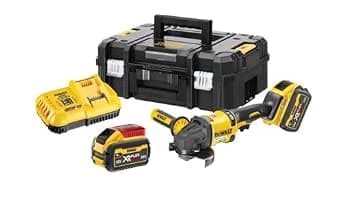Dewalt DEWALT 2.0 XR Flexvolt 54V 3Ah Li-Ion Brushless Grinder 125 mm – 2 Batteries – Tstak Box – DCG418X2-QW