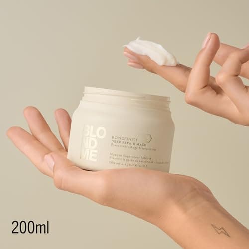 Schwarzkopf Professional BLONDME Bondfinity Deep Repair Mask Strengthening Hair Mask Creating Bonds Smoothing And Protecting Porous Hair Moisturizing And Softening 200ml - Image 3
