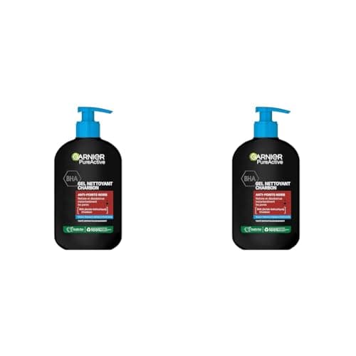 Garnier Pure Active - Gel Nettoyant Visage Anti-Points Noirs - Nettoie & Désincruste les Pores - Enrichi en Charbon Actif et Acide Salicylique - Pour Peaux à Tendance Acnéiques - 250 ml (Lot de 2) - Image 2