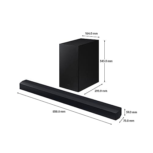 Samsung HW-C430/ZF C Series Soundbar, 3 Speakers, Subwoofer Included, 2.1 Channel Audio, Adaptive Sound Lite, Black 2023 - Image 4