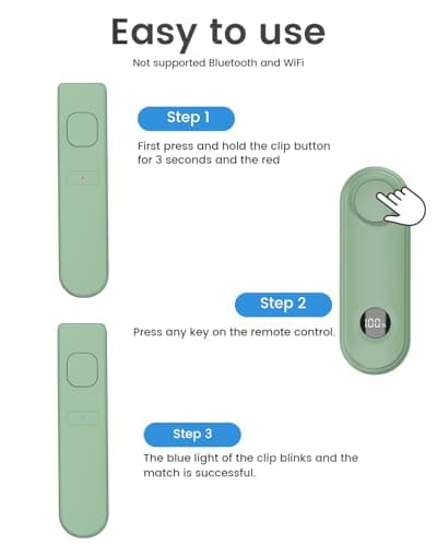 RF Remote Control Page Turner for Kindle Paperwhite Scribe Oasis, Page Turner for iPhone, Android Tablets Remote Shutters, Light Green - Image 5