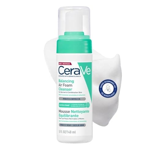 CeraVe - Balancing Cleansing Foam - Moisturizes & Removes Excess Sebum - Glycolysin, Ceramides & Allantoin - Normal to Combination Skin - 148 ml - Image 3